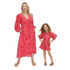[SOLD] Mommy & Me Matching Red/Pink Floral Outfit | Kate Spade x Target
